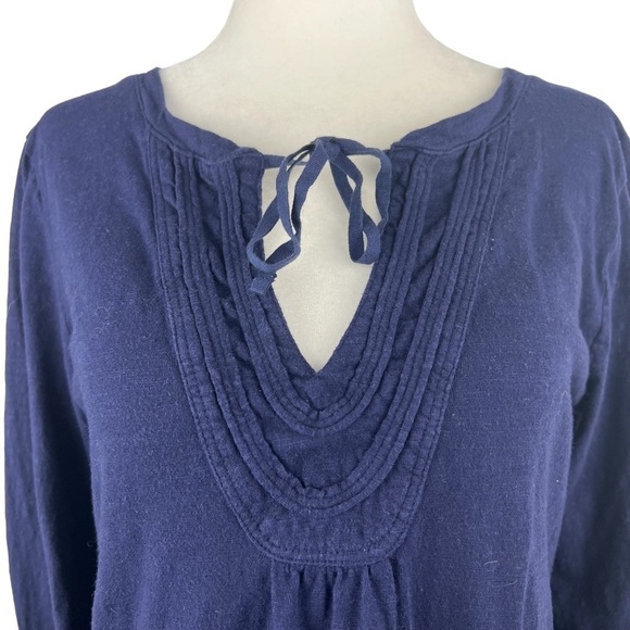 𝅺ann TAYLOR LOFT V-LACE‎ NECK LONG SLEEVED TUNIC - Picture 3 of 11